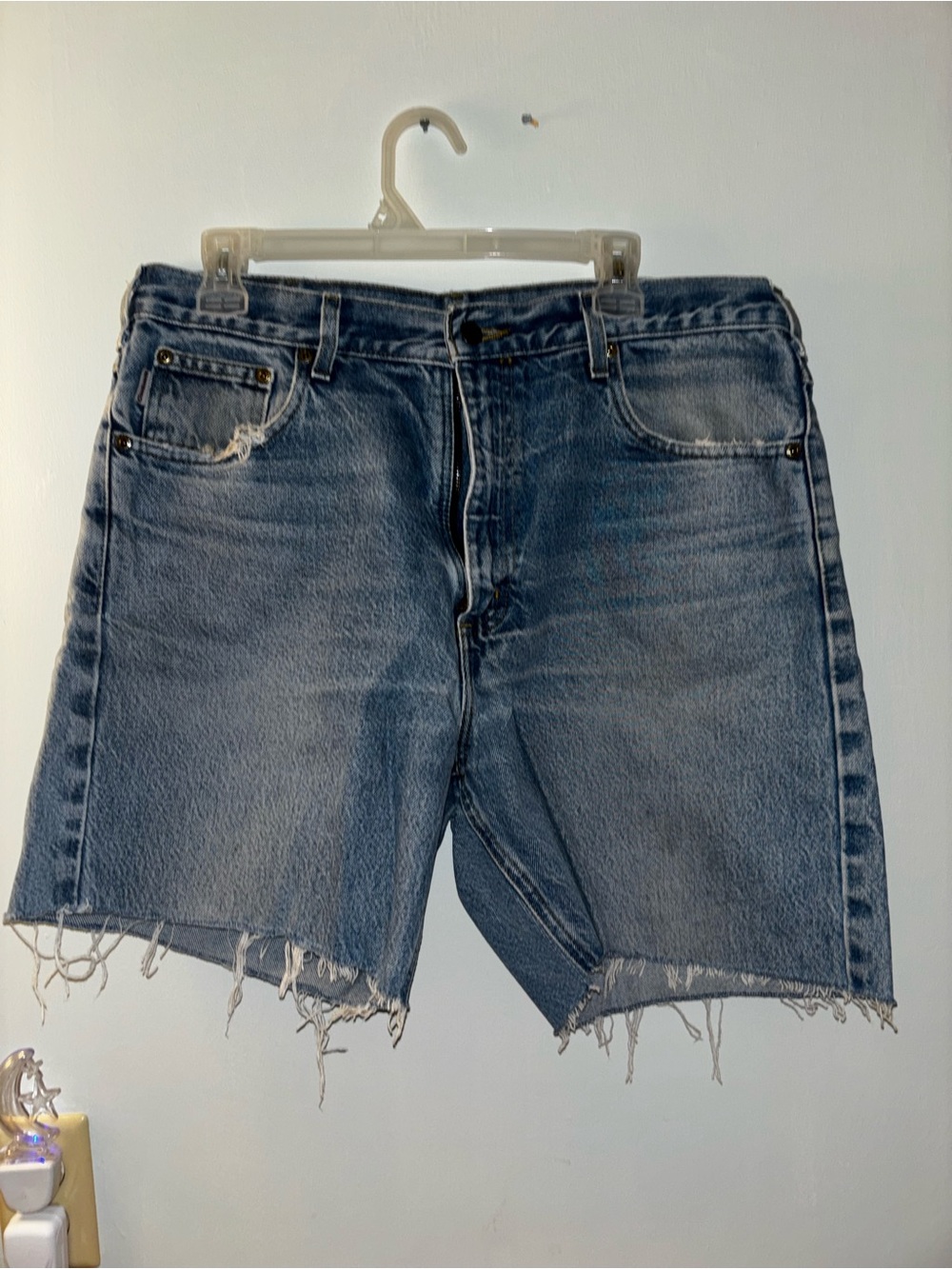 Carhartt Distressed Blue Denim Cutoff Shorts